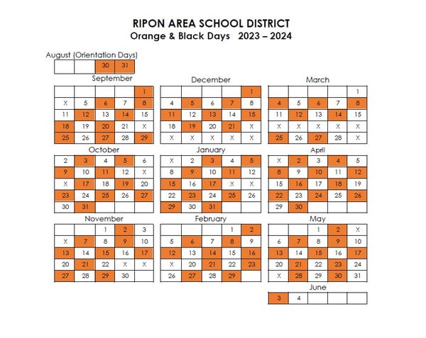 Orange/Black Day Schedule